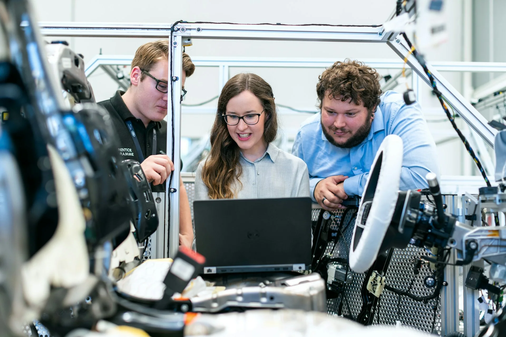 Engineering team working together on software delivery