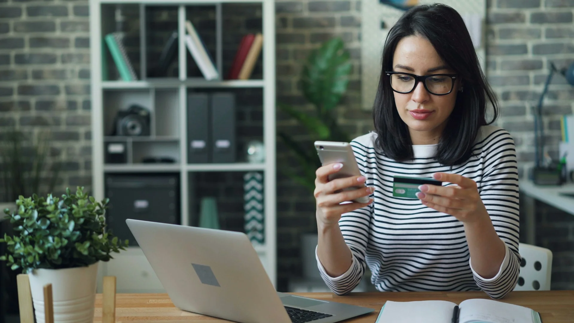 Digital payment experience on a laptop and card